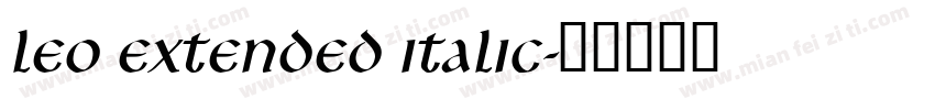 Leo Extended Italic字体转换